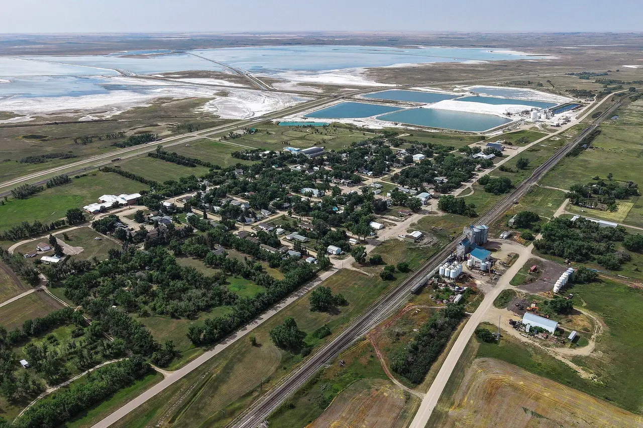 Aerial view of Chaplin and Chaplin Lake, 2026