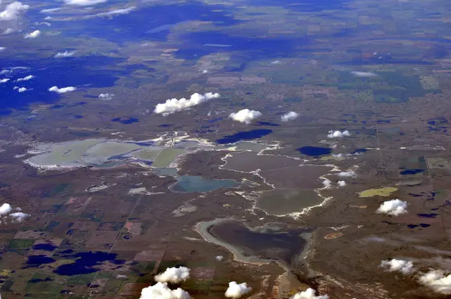 Aerial view of Chaplin Lake